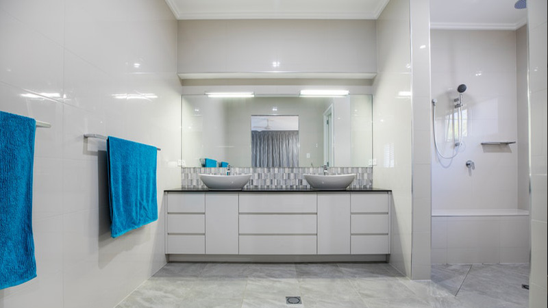 Project white bathroom interior